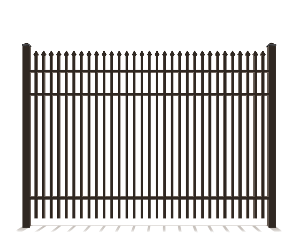 Double picket Commercial Ornamental Iron fence company in Tulsa Oklahoma