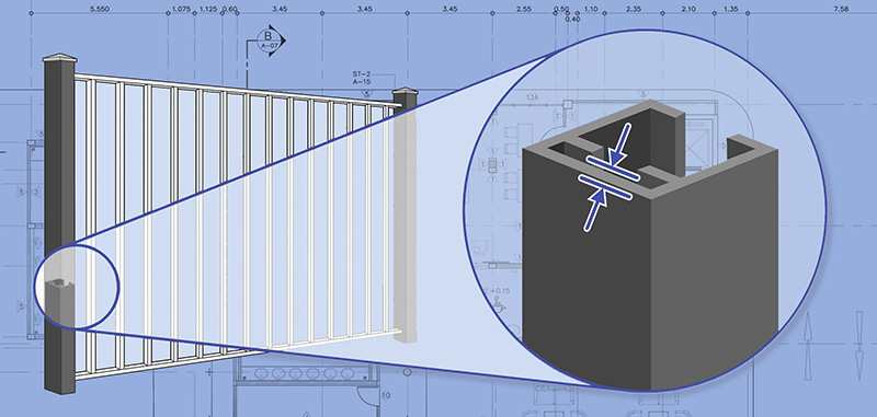 Tulsa Oklahoma Commercial Aluminum fence Posts installation company