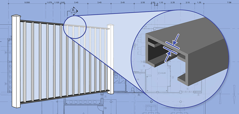 Tulsa Oklahoma Commercial Aluminum fence Rails installation company